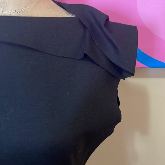 Carla C. Black Stretch Wool Sheath Dress from Italy - Picture 3 of 13